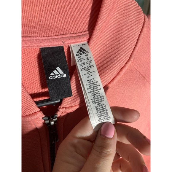 Adidas - Peach Color- Long Sleeve sweater top-womens - Size large - Picture 3 of 4